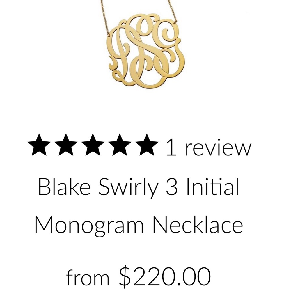 cBt monogram necklace yellow gold plated silver